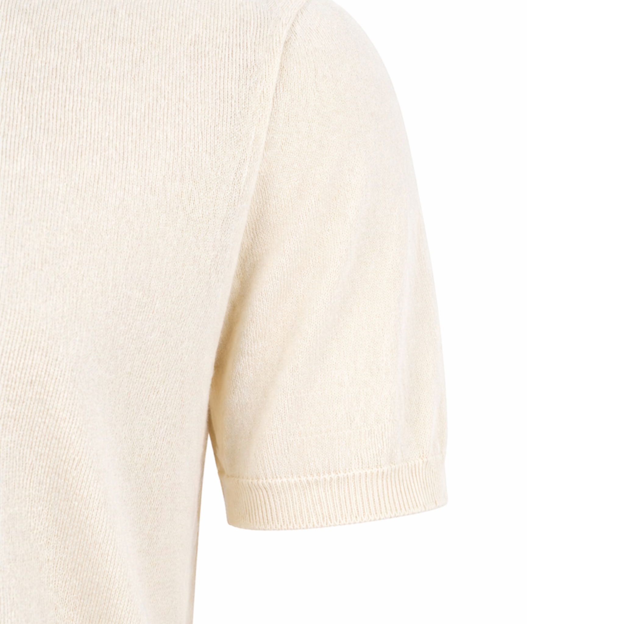 T-SHIRT IN MAGLIA PANNA