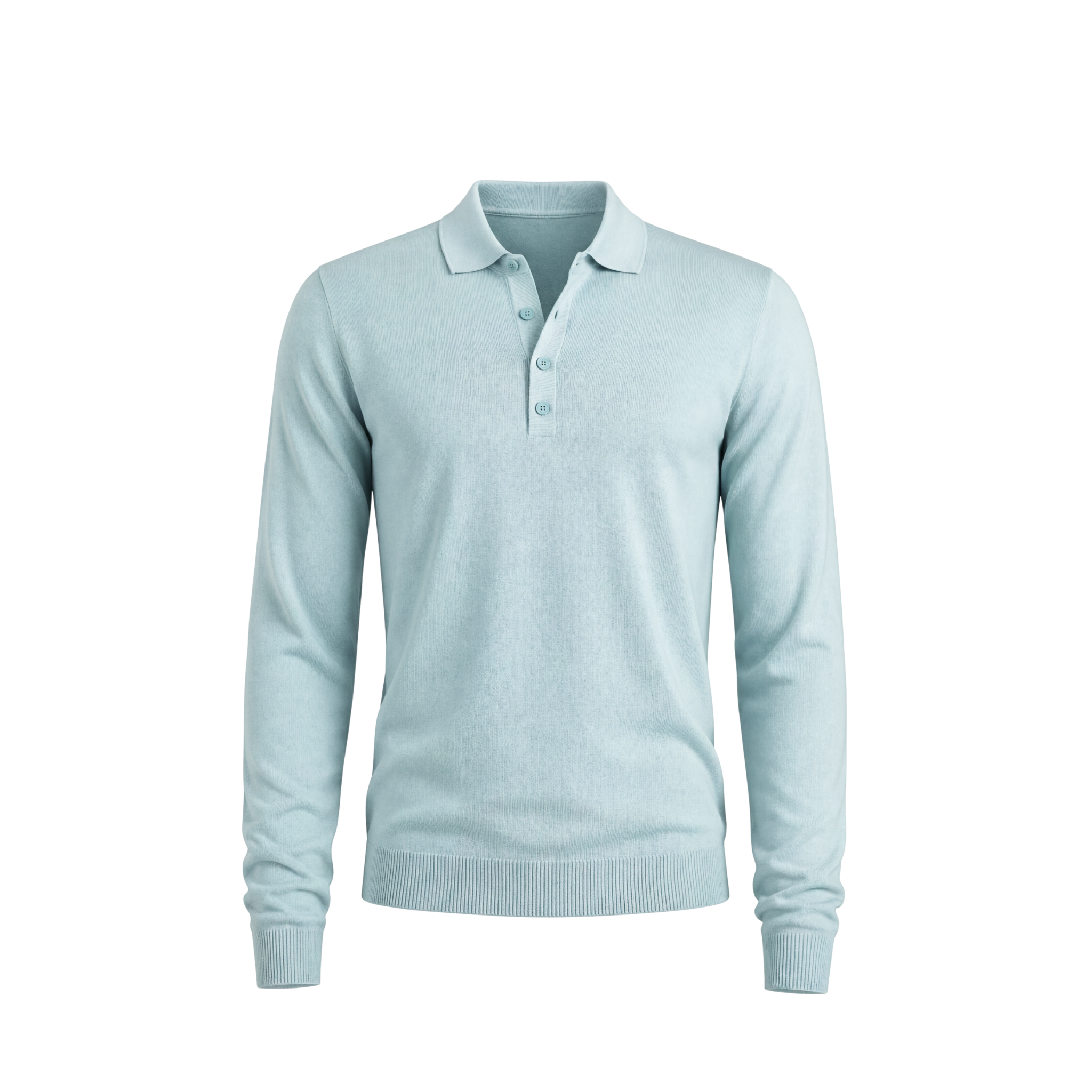 POLO A MANICHE LUNGHE (Azzurro)