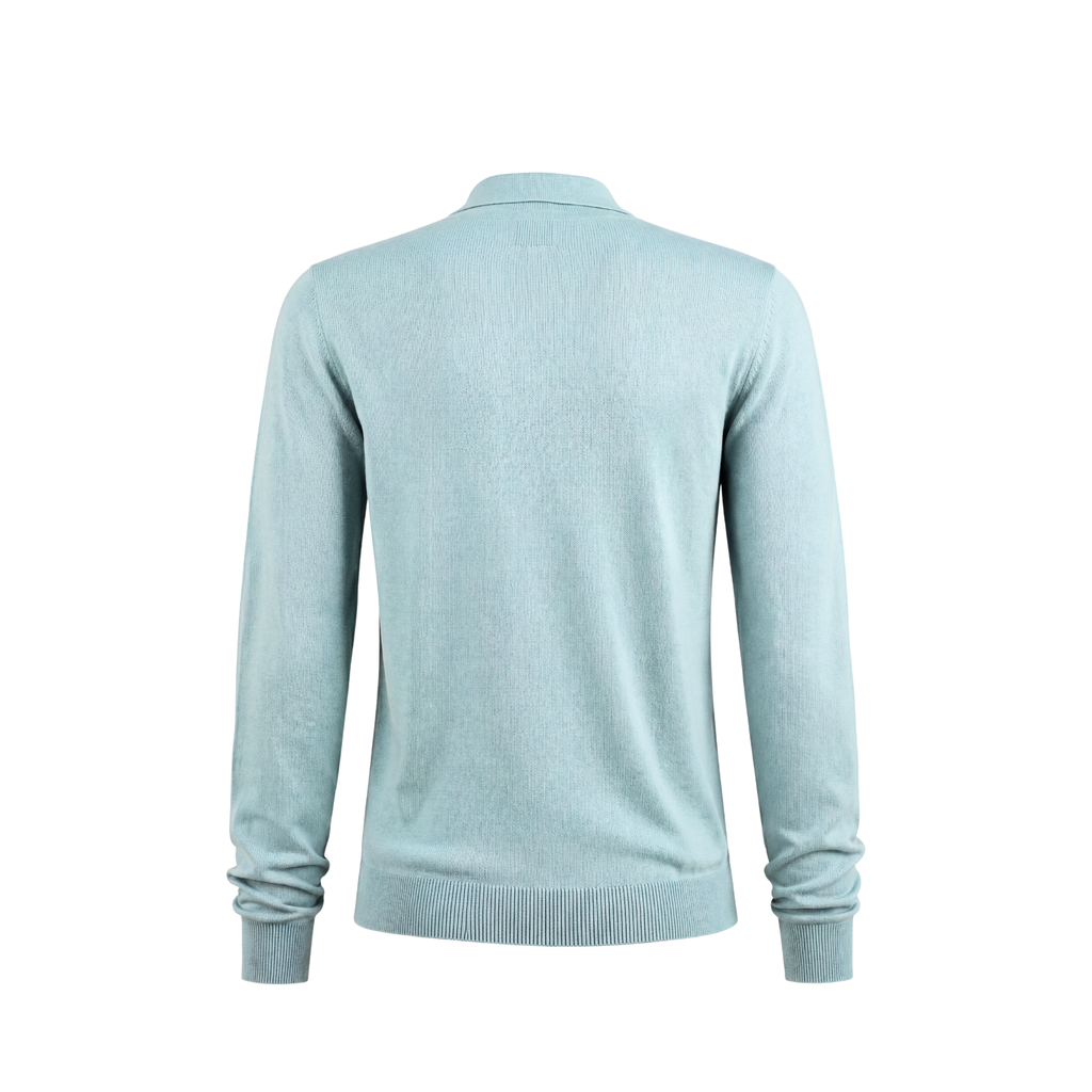 POLO A MANICHE LUNGHE (Azzurro)