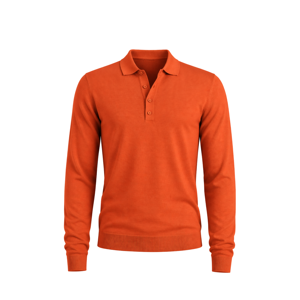 POLO A MANICHE LUNGHE (Terracotta)