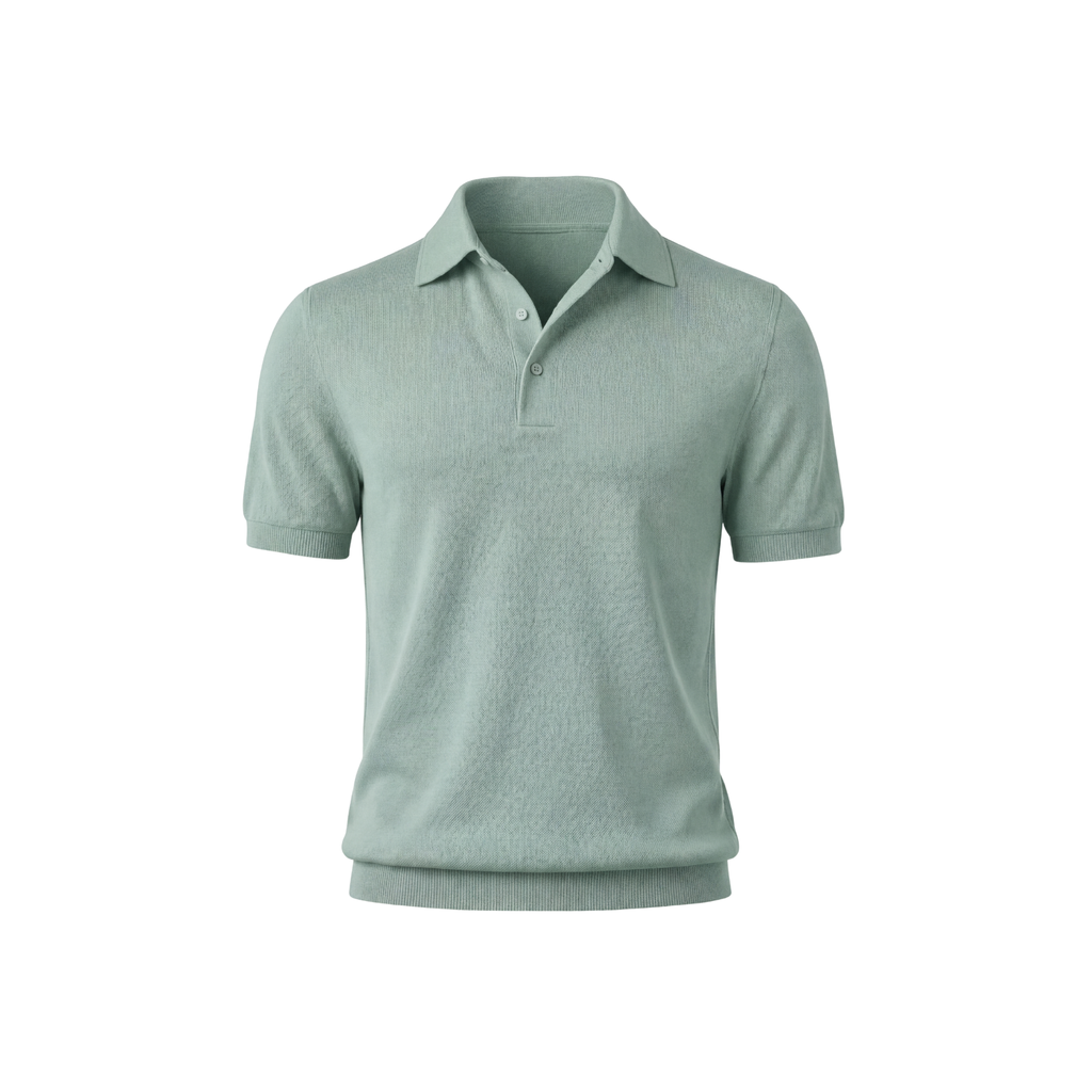 SHORT-SLEEVED POLO SHIRT (Turquoise)