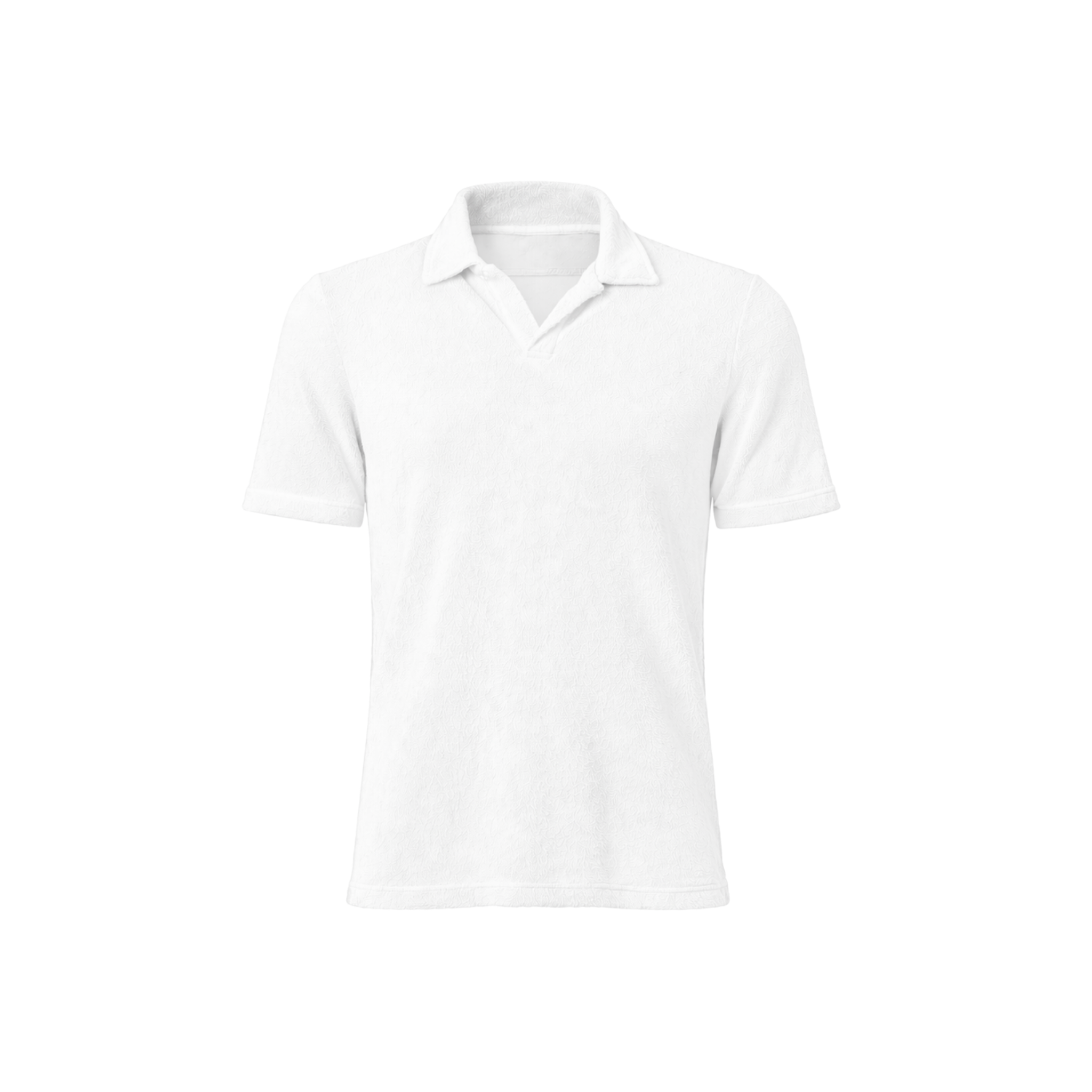 POLO A MANICHE CORTE SPUGNA BIANCO