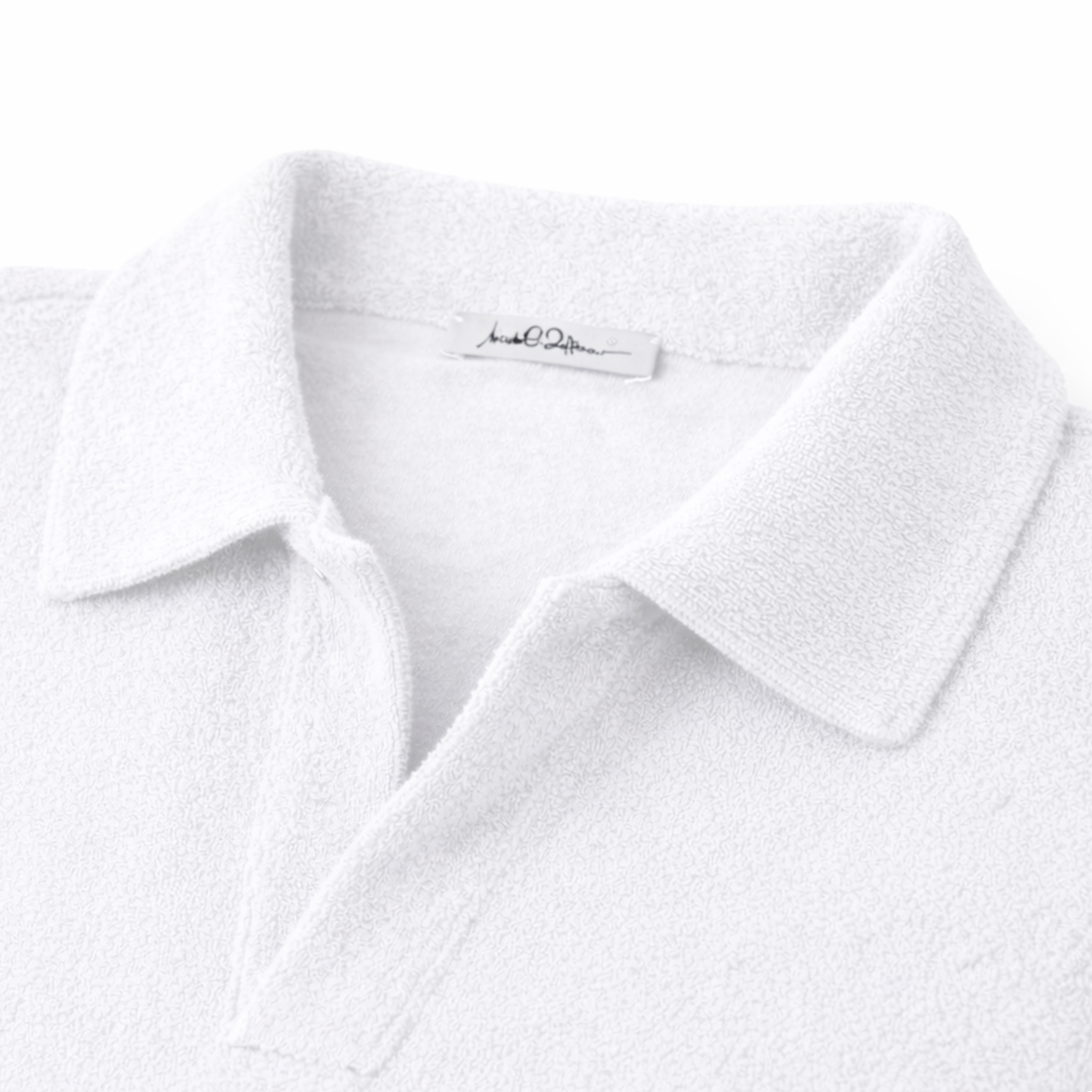 POLO A MANICHE CORTE SPUGNA BIANCO