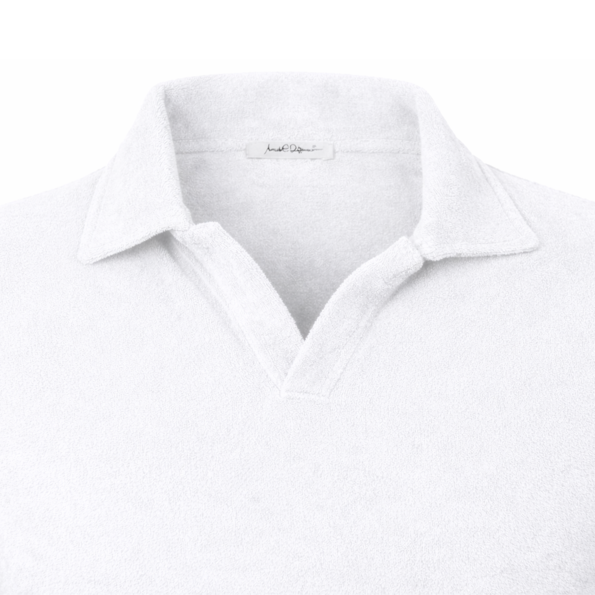 POLO A MANICHE CORTE SPUGNA BIANCO