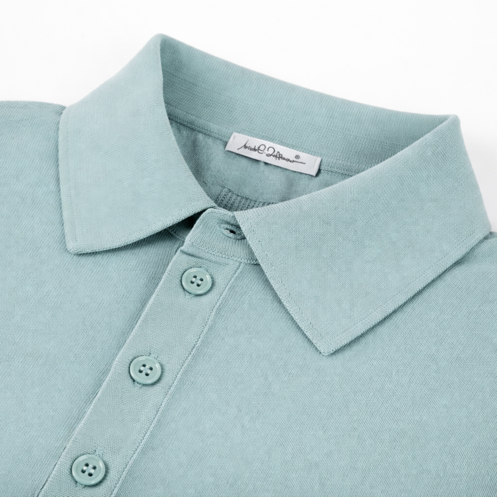 POLO A MANICHE LUNGHE (Azzurro)