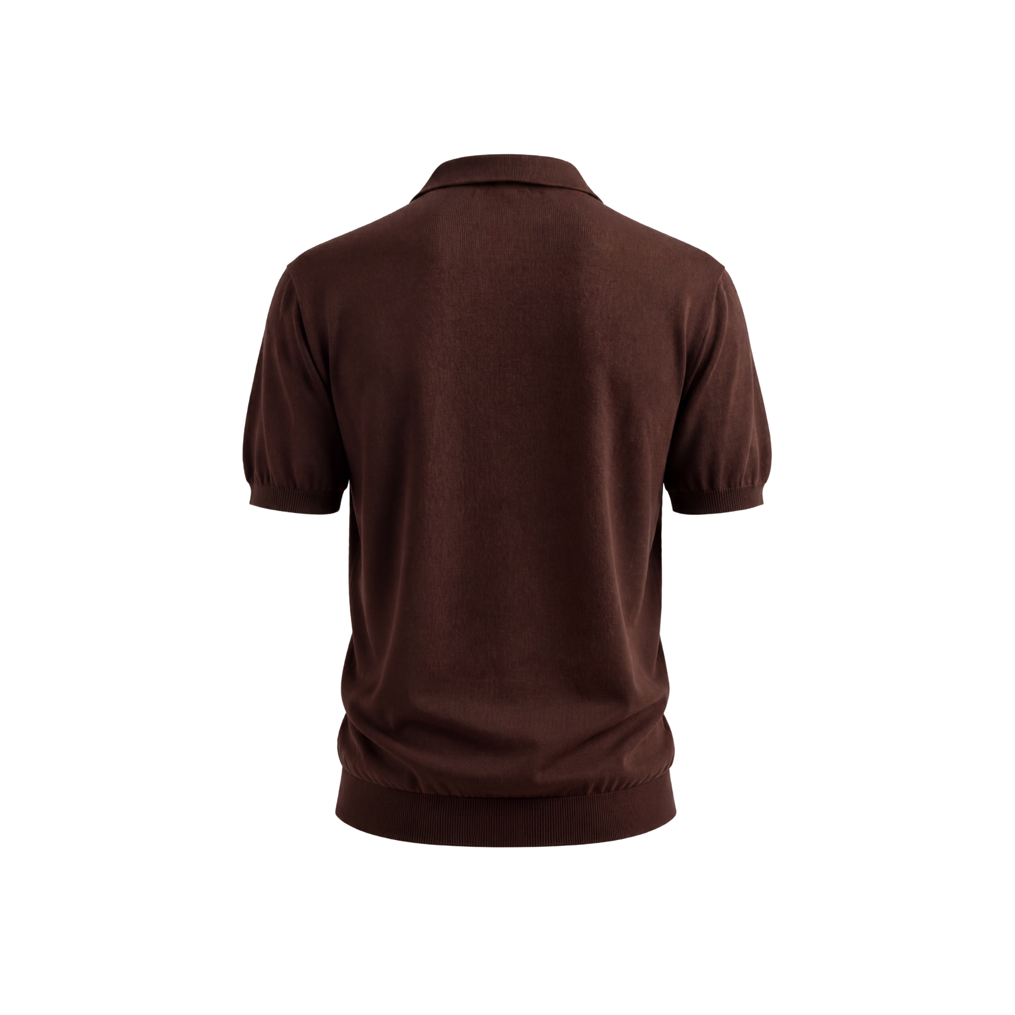 POLO IN JACQUARD MARRONE