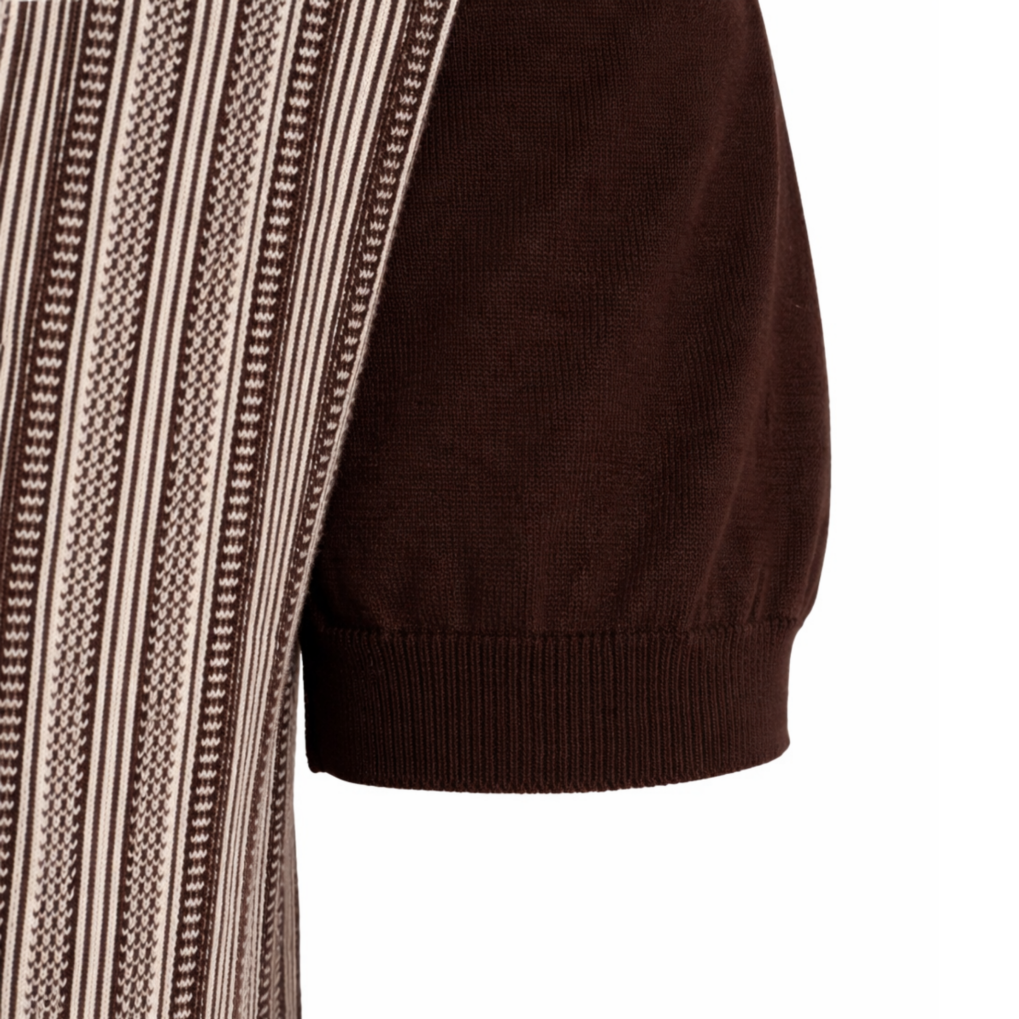 POLO IN JACQUARD MARRONE