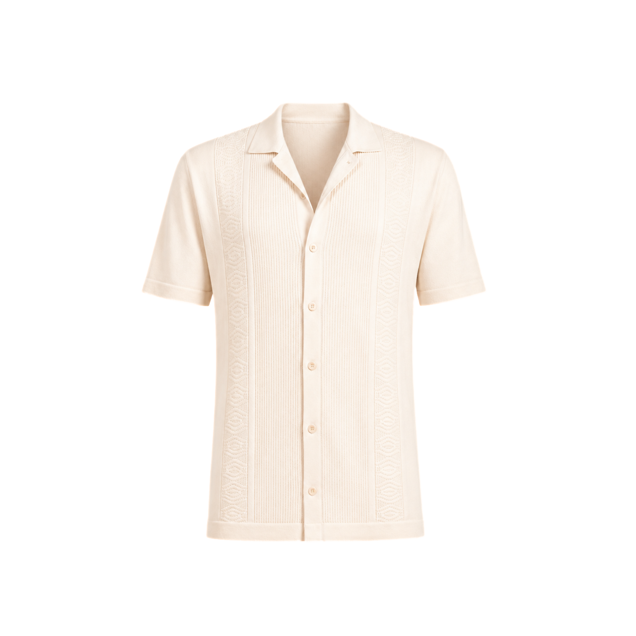 CAMICIA RICAMATA A MANICA CORTA