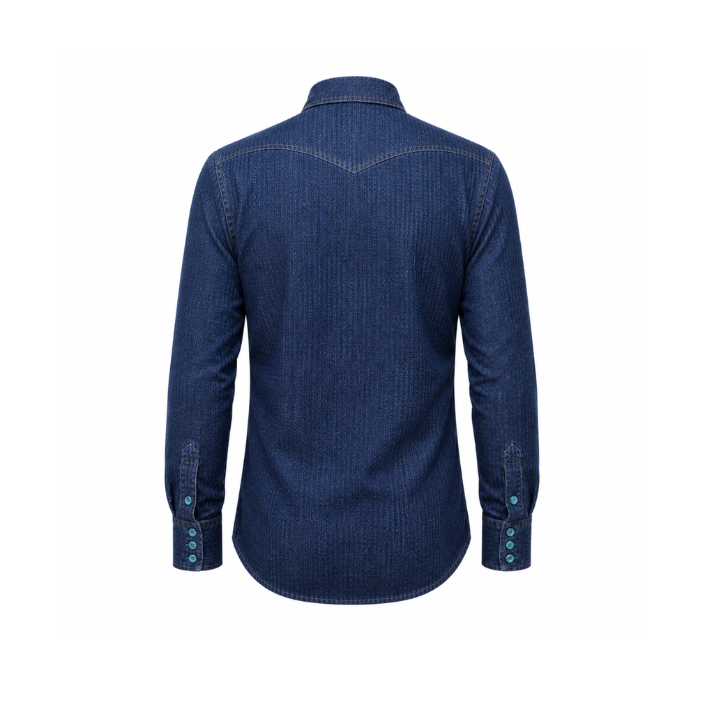 CAMICIA COWBOY DENIM SEERSUCKER 