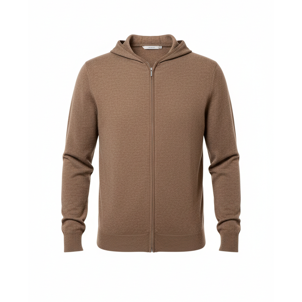 TAUPE HOODED SWEATSHIRT
