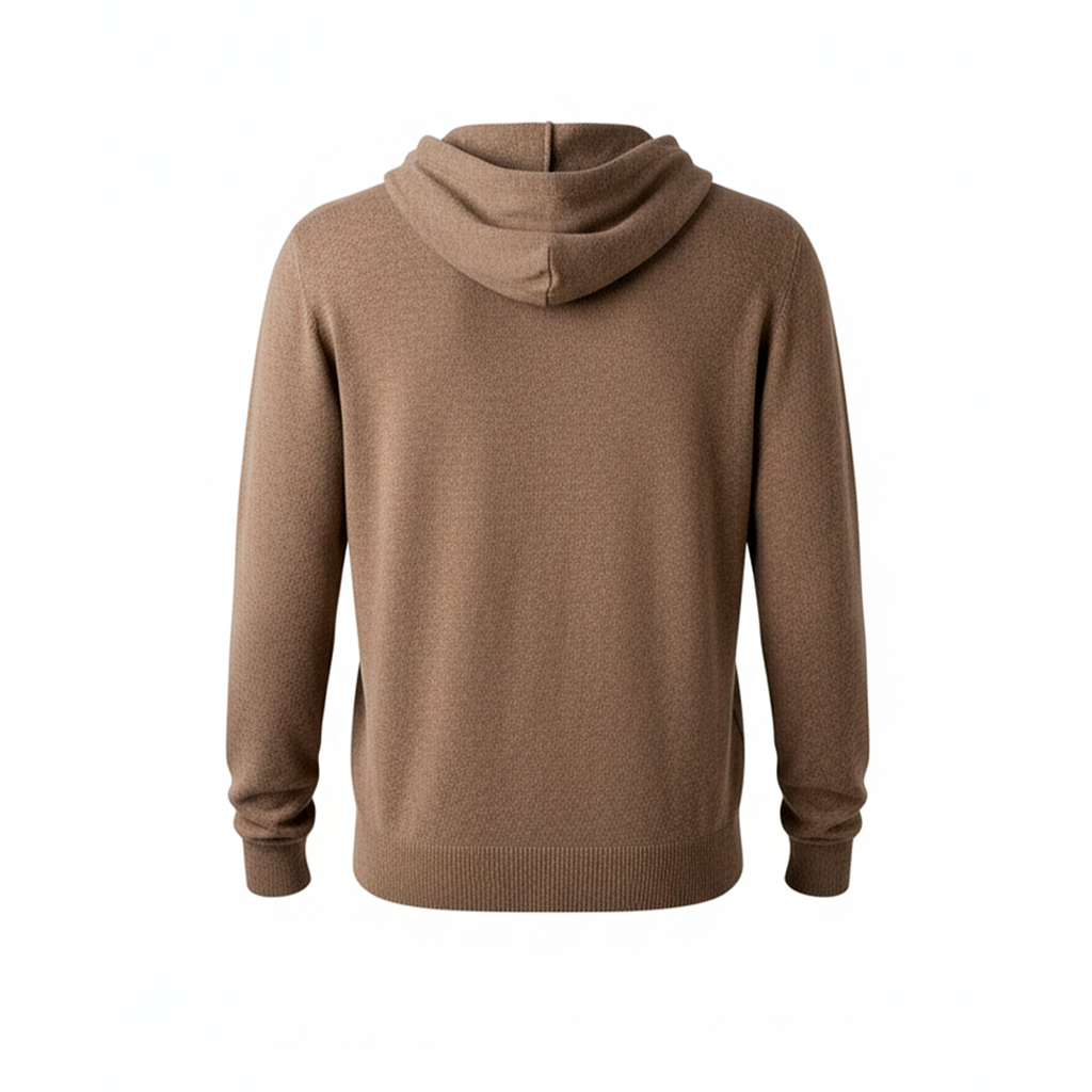 TAUPE HOODED SWEATSHIRT