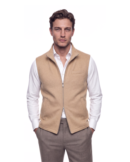 GILET CAMMELLO BEIGE