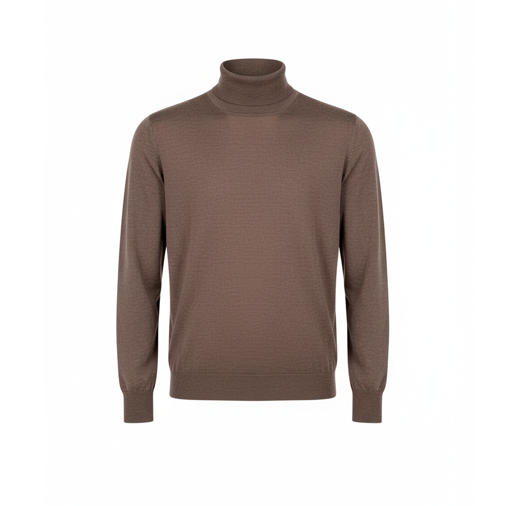 PLAIN TAUPE TURTLENECK