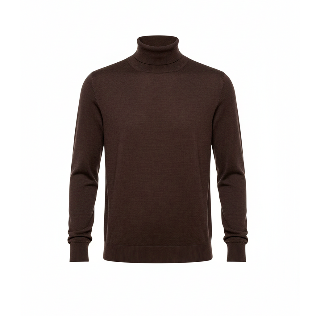PLAIN BROWN TURTLENECK