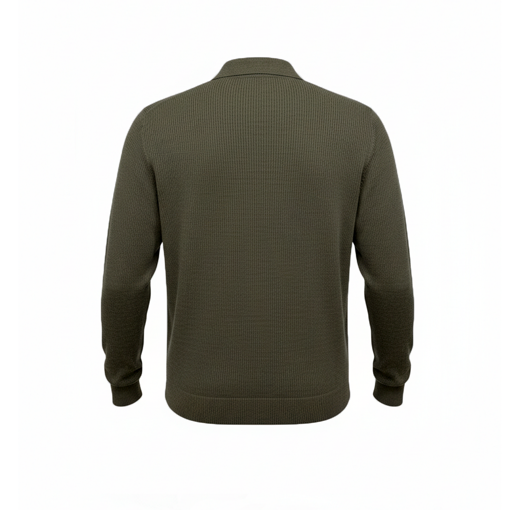 POLO VERDE SENZA BOTTONI