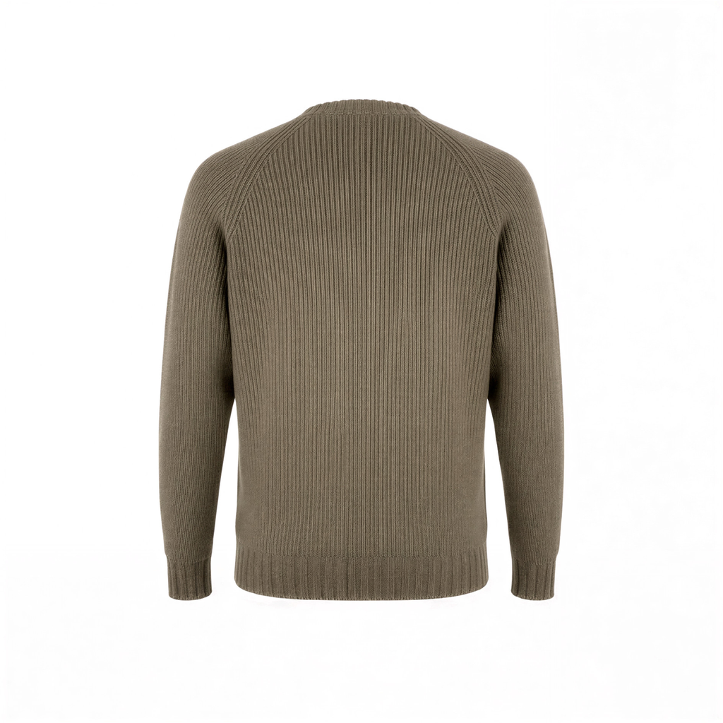 TAUPE CREW NECK SWEATER 