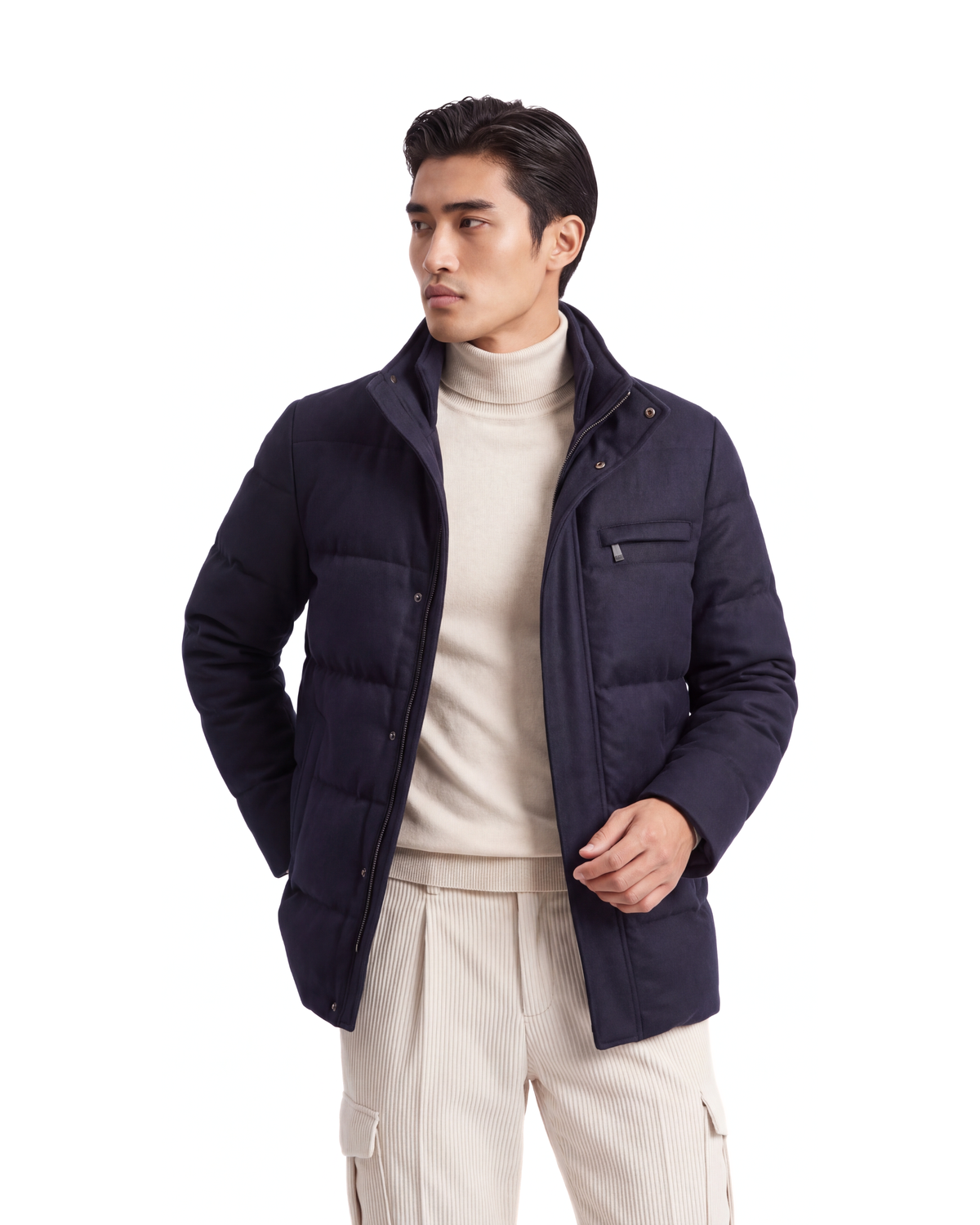 QUILTED JACKET (Navy)