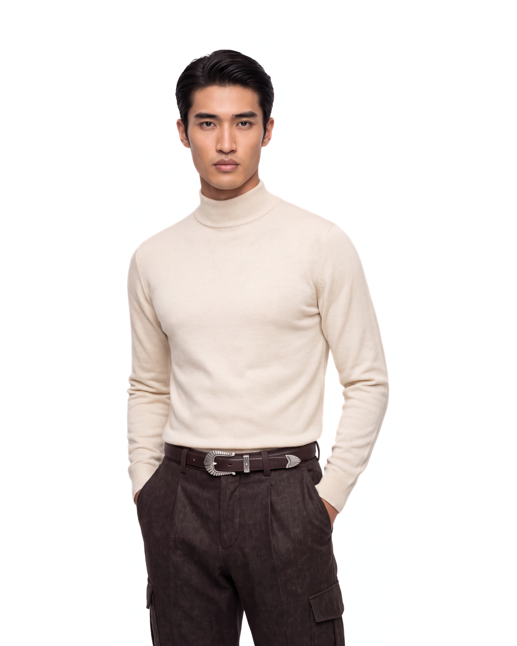 COLLARED SWEATER (Cream)