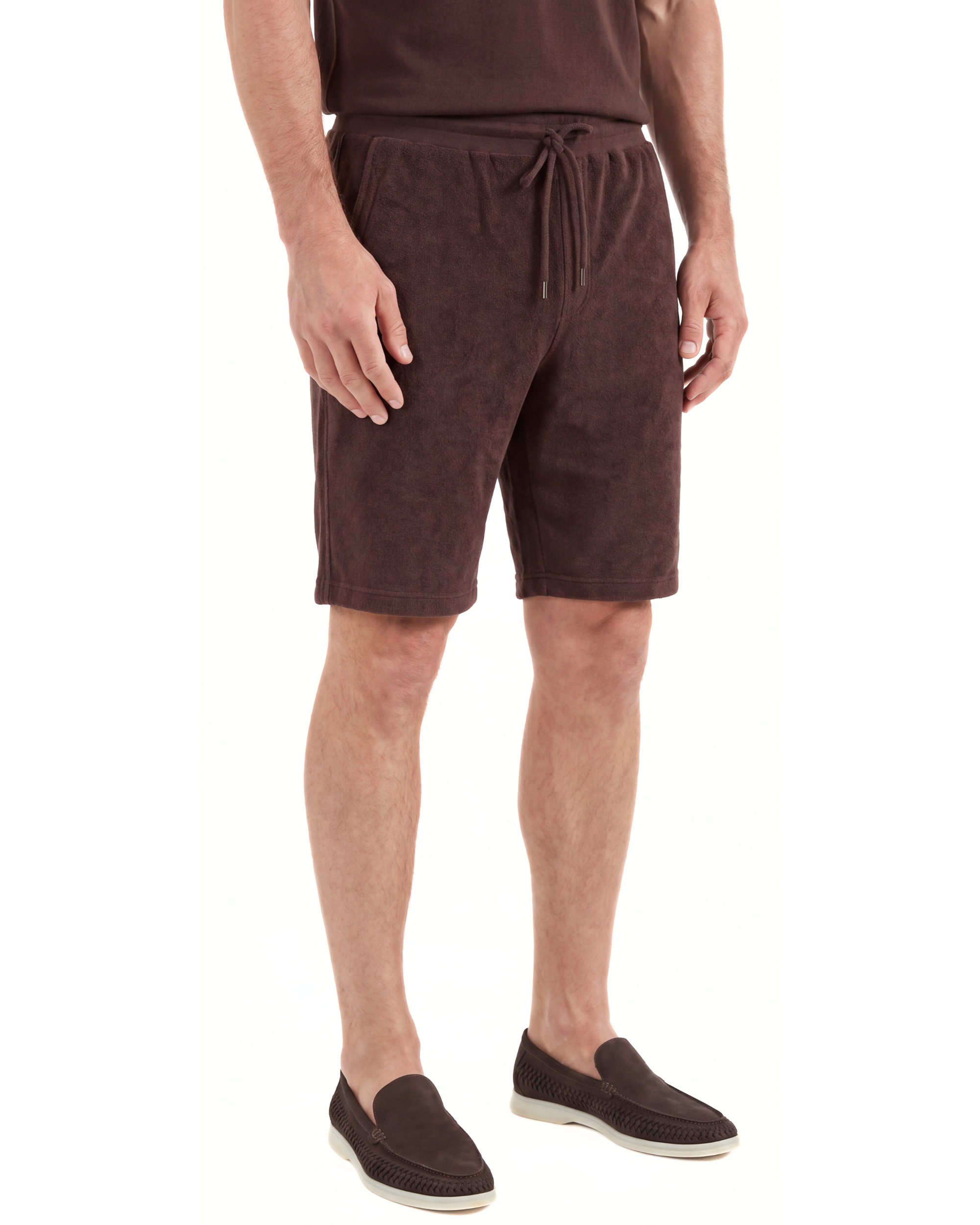JOGGER SHORTS SPUGNA MARRONE