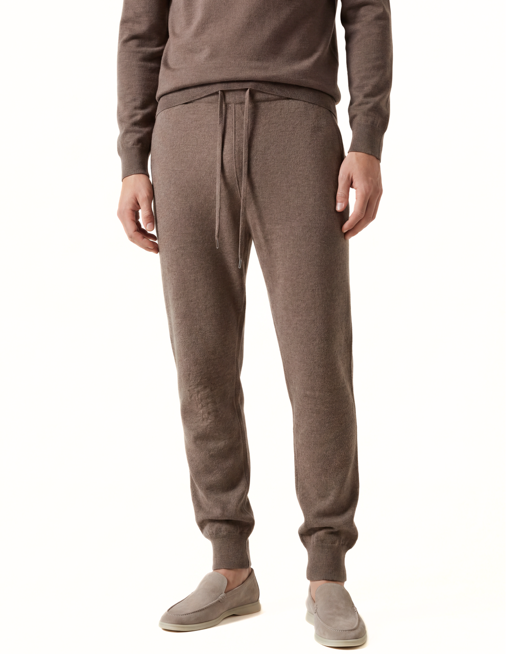 JOGGER IN MAGLIA TAUPE