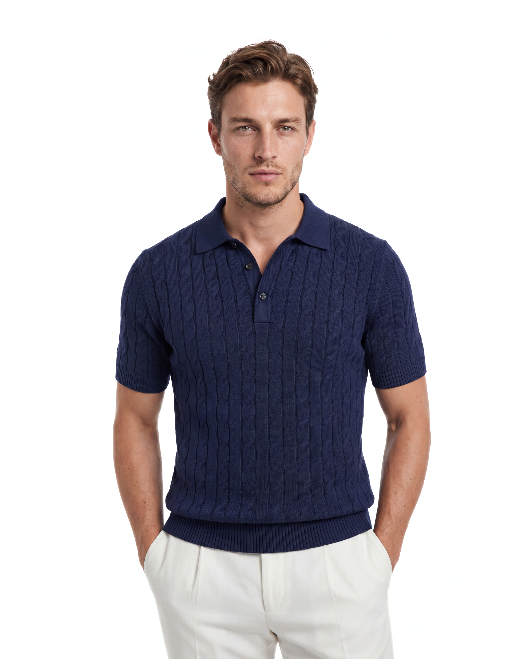 POLO MANICHE CORTE A TRECCE