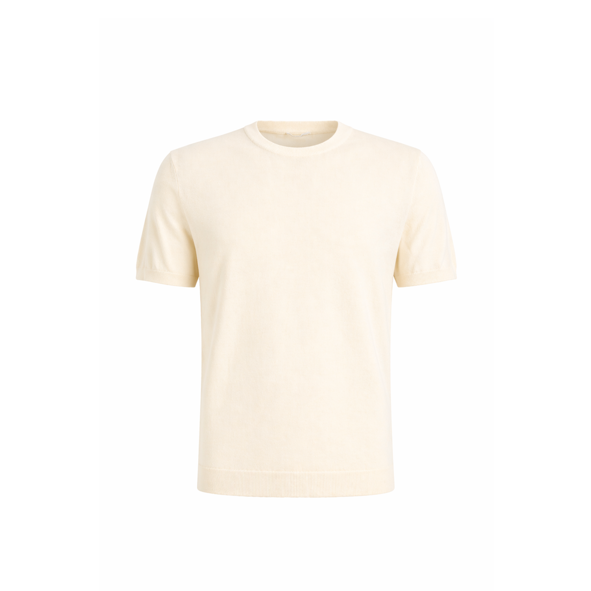 T-SHIRT IN MAGLIA PANNA