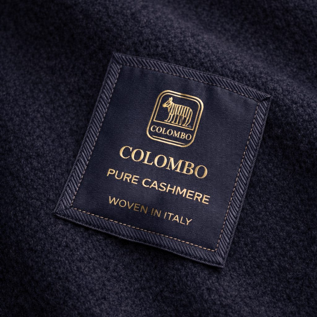 BLUE CASHMERE BOMBER JACKET