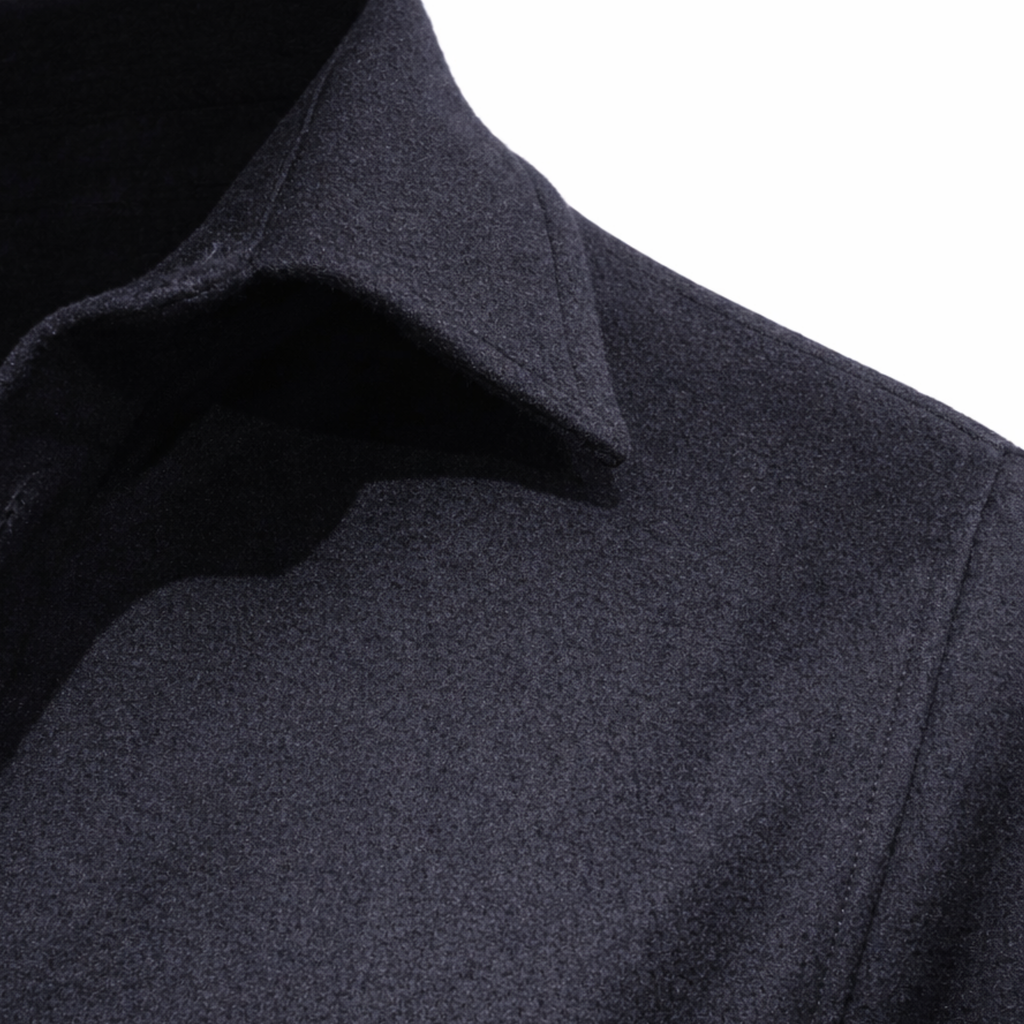 BLUE CASHMERE BOMBER JACKET