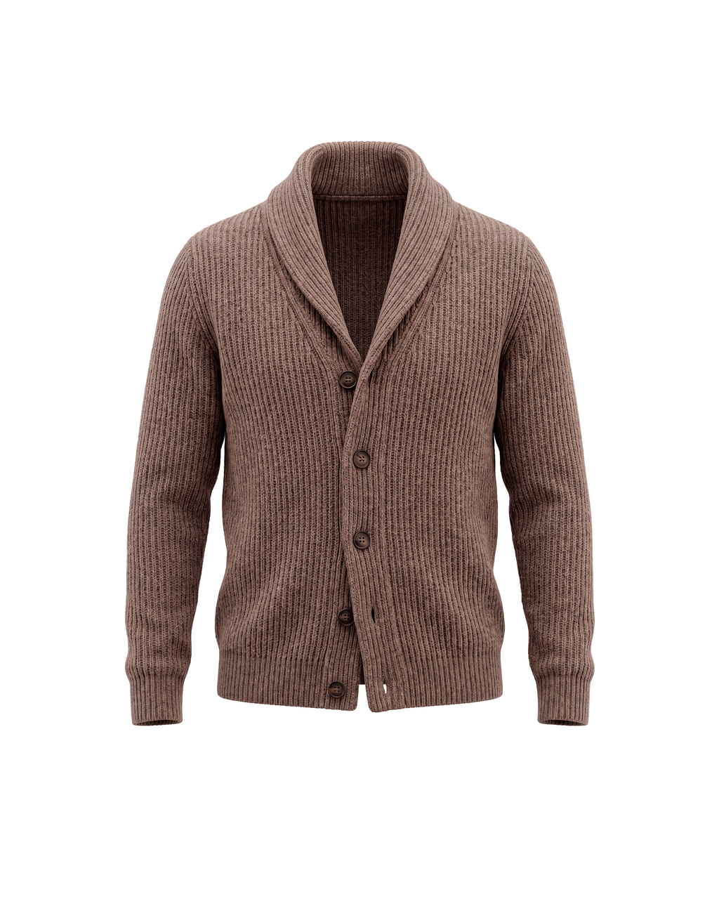 WOOL AND CASHMERE CARDIGAN (Taupe)