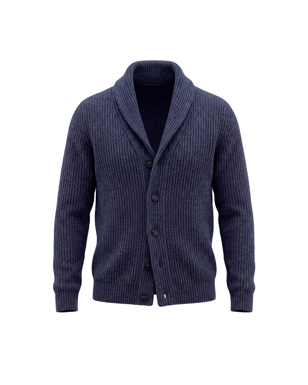 WOOL AND CASHMERE CARDIGAN (Navy)