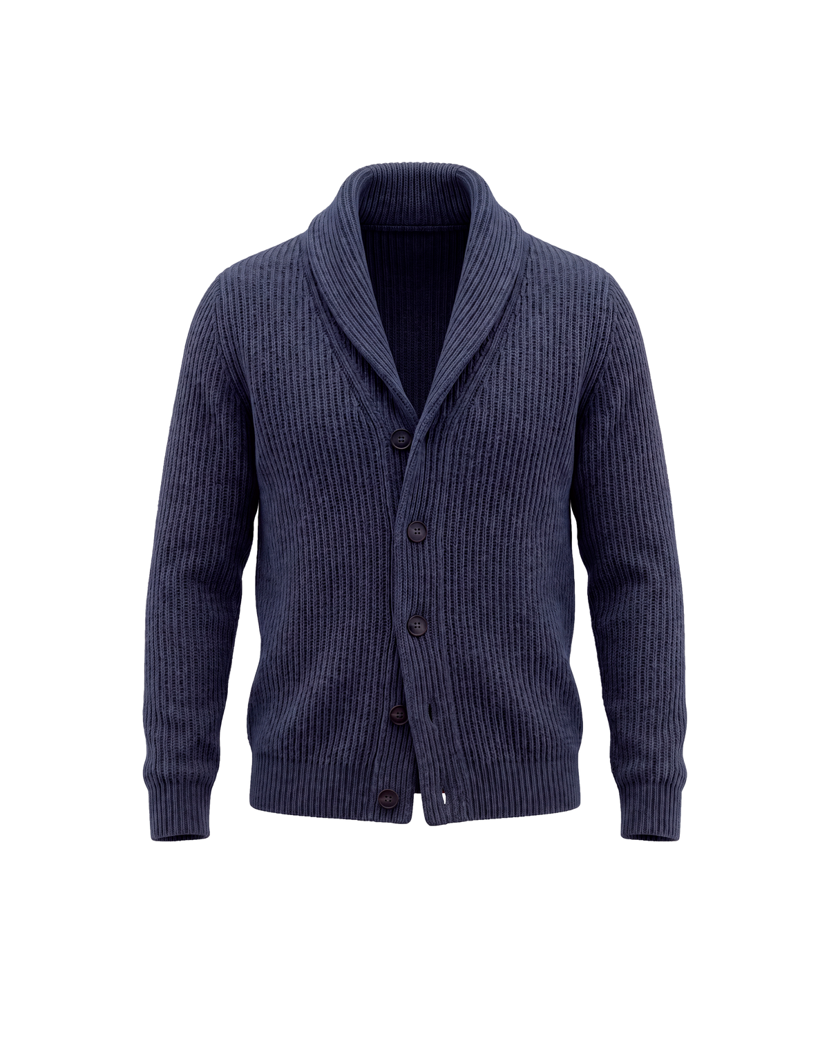 WOOL AND CASHMERE CARDIGAN (Navy)