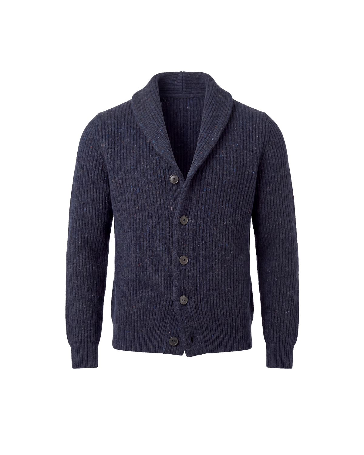 CARDIGAN IN LANA E CASHMERE (NAVY)