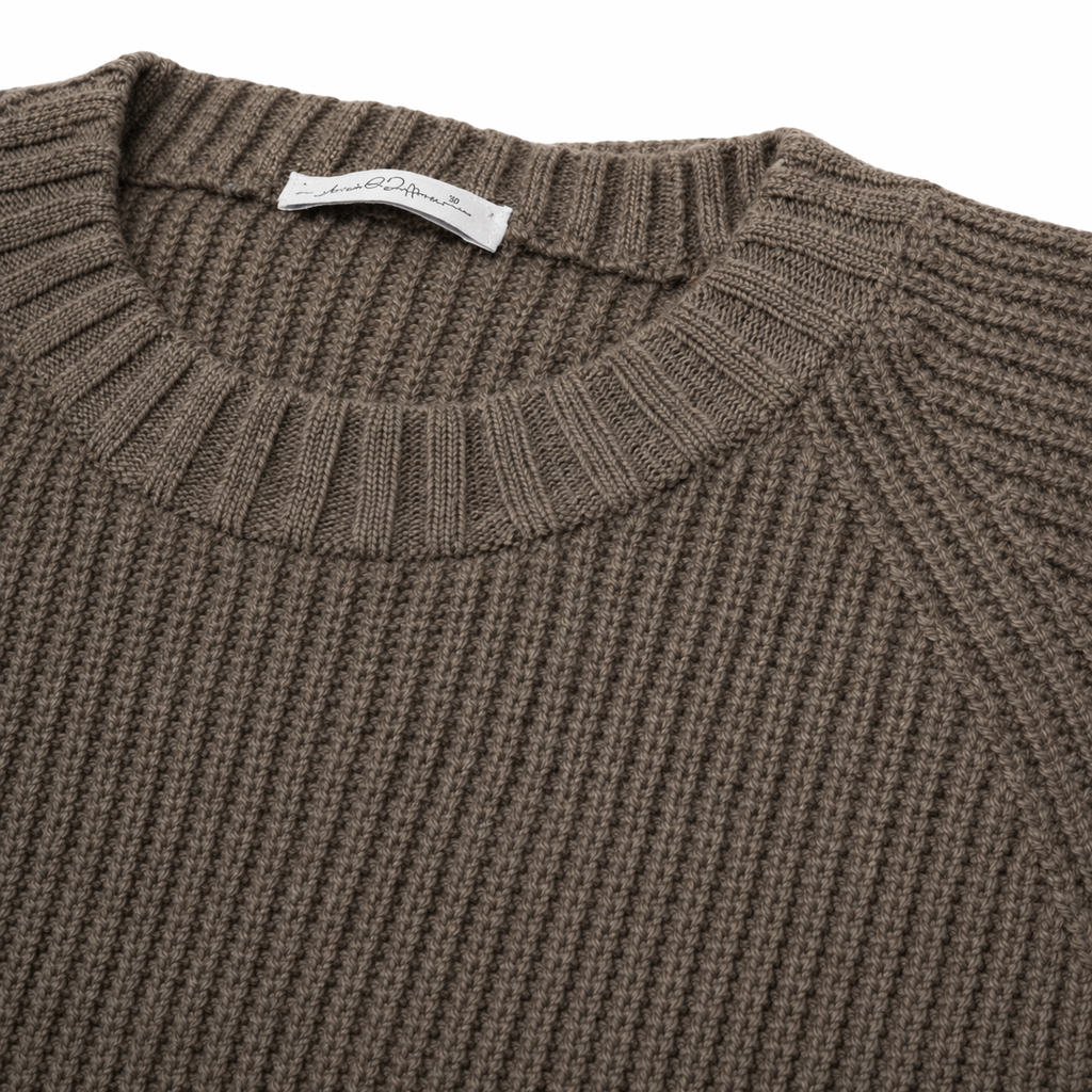 MAGLIONE GIROCOLLO TAUPE