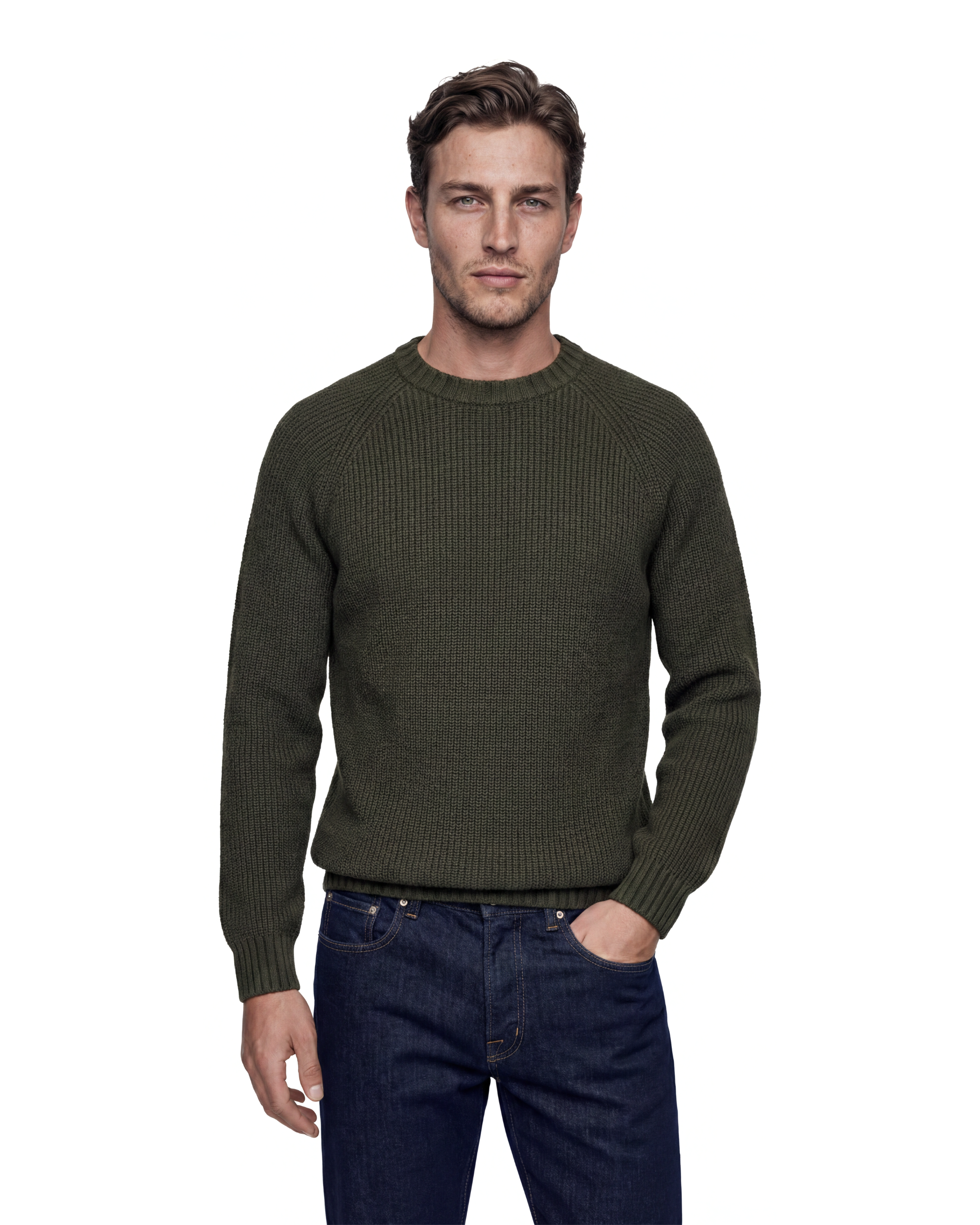 MAGLIONE GIROCOLLO VERDE