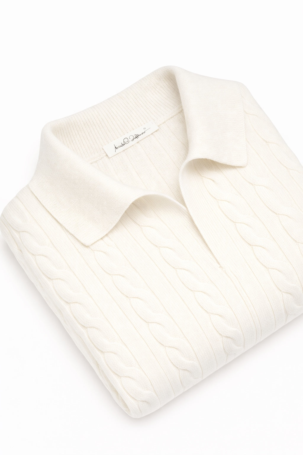 POLO CREMA A MAGLIA RETICOLATA