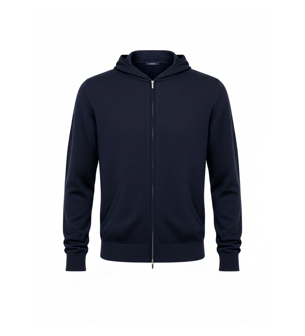 SUDADERA CON CAPUCHA "MODELO MODENA" AZUL