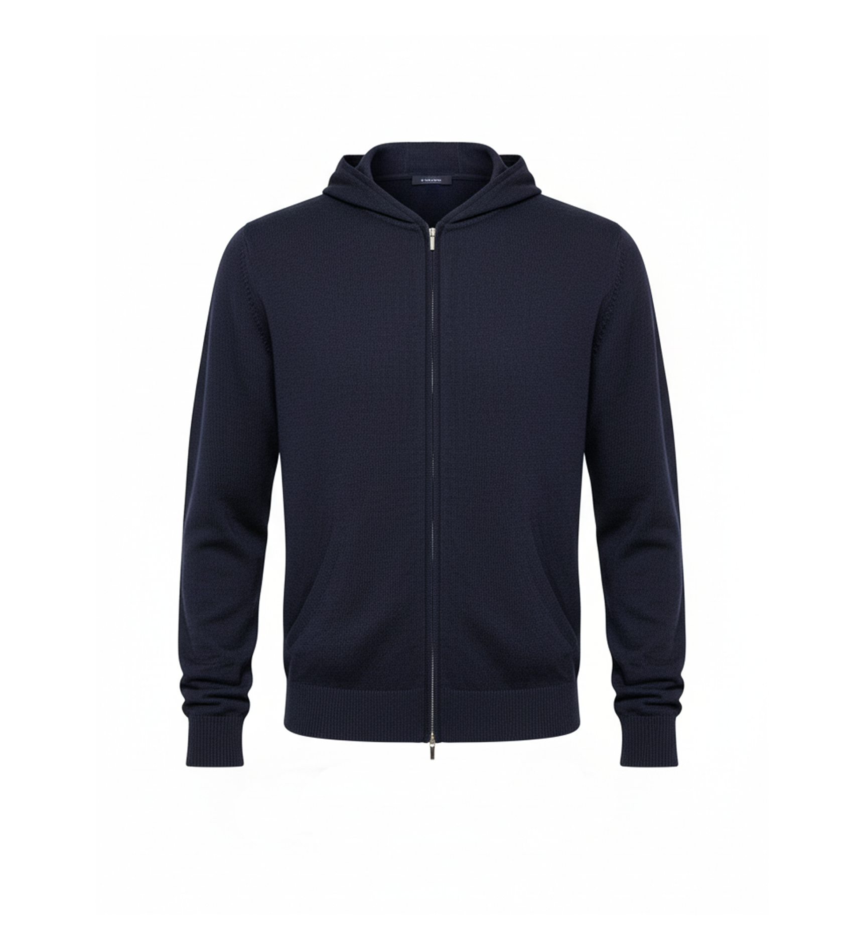 FELPA CON CAPPUCCIO BLU