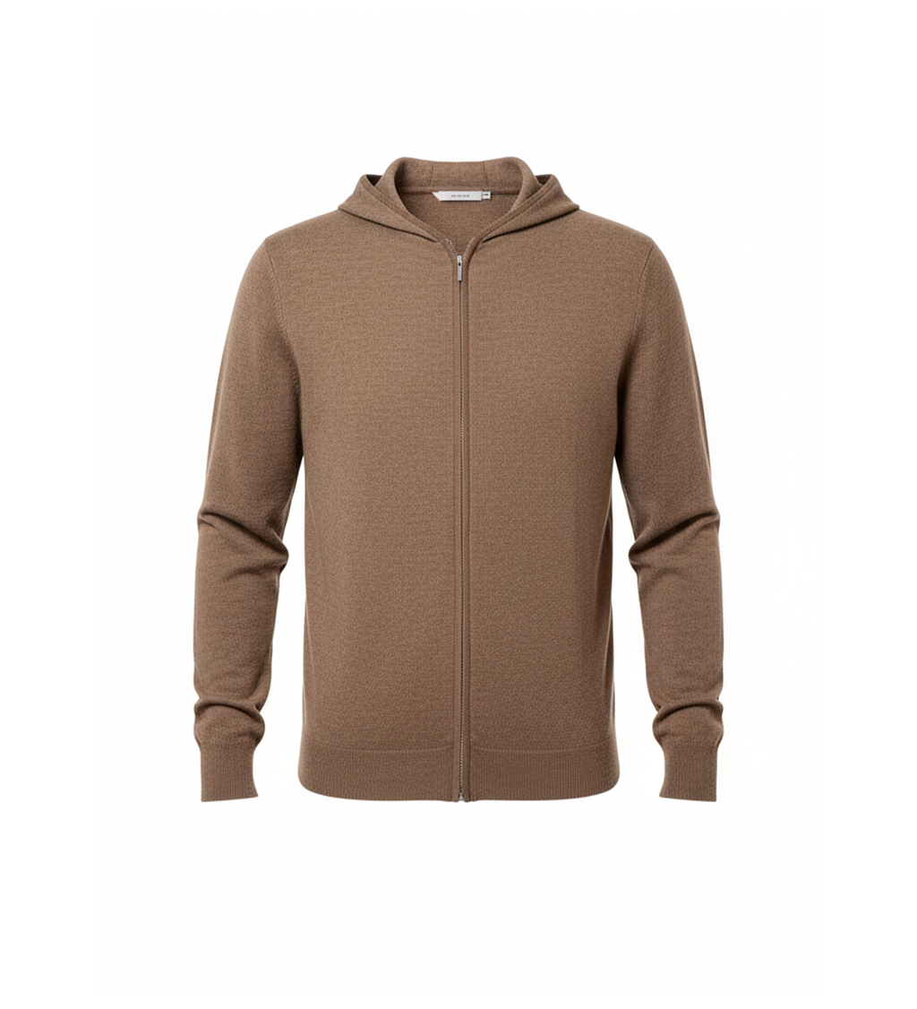 SUDADERA CON CAPUCHA "MODELO MODENA" TAUPE