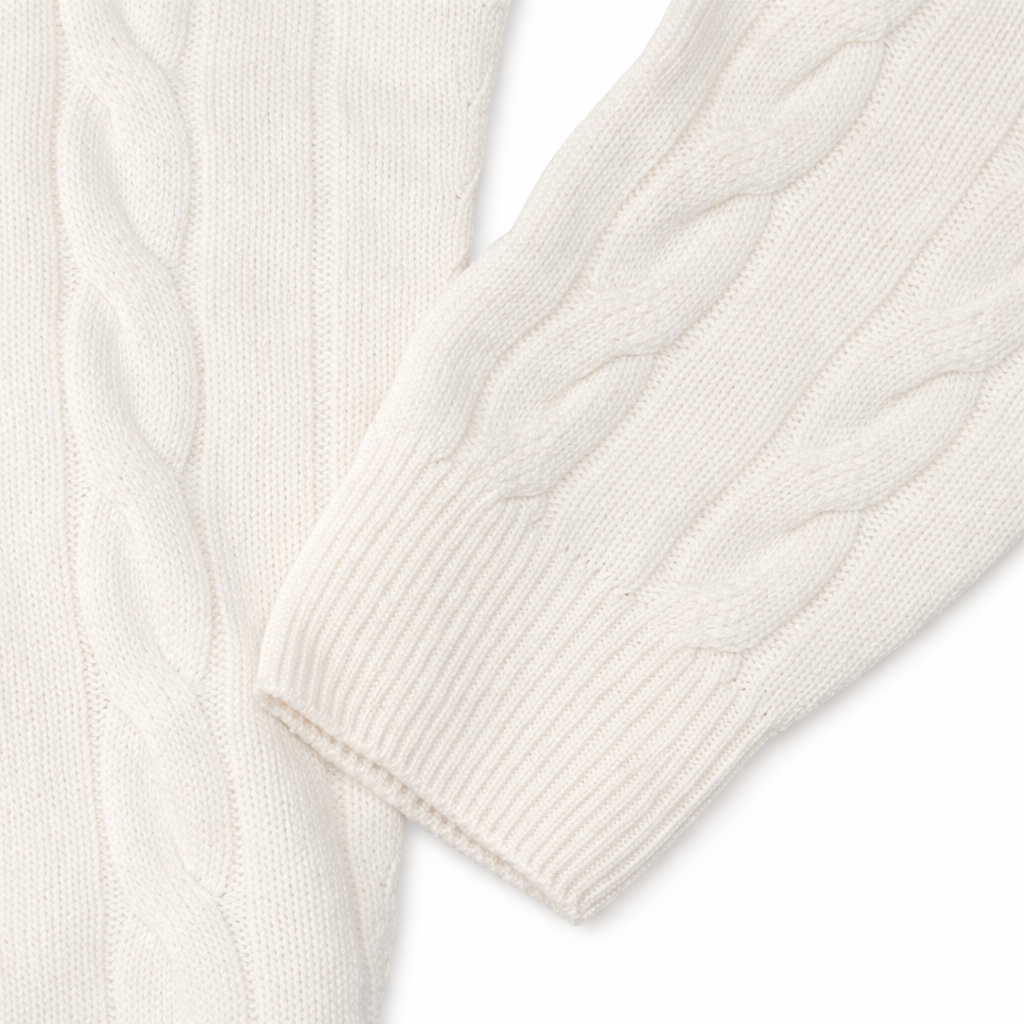 POLO CREMA A MAGLIA RETICOLATA