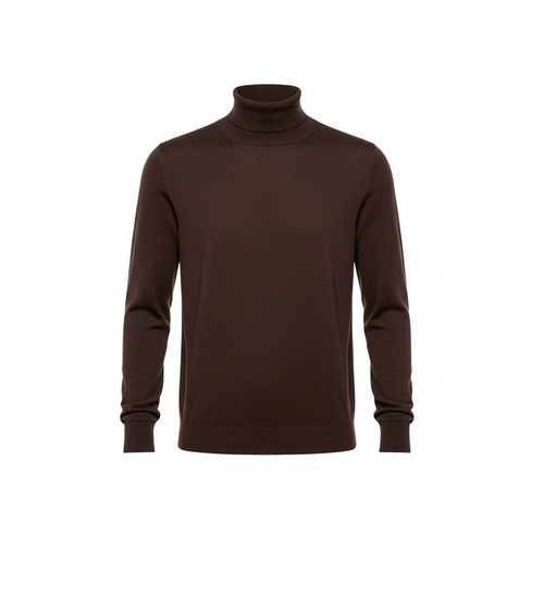 MAGLIA DOLCEVITA MARRONE SEMPLICE