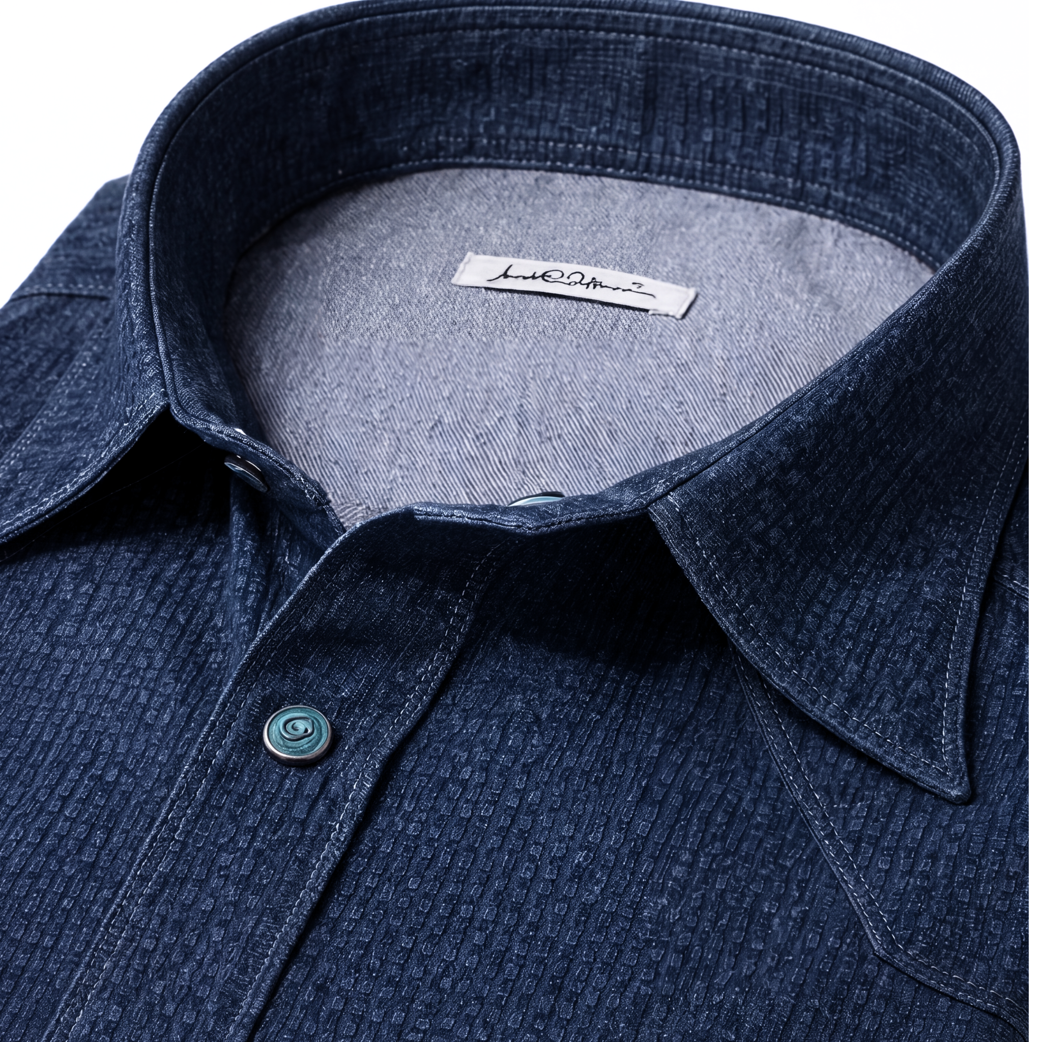 CAMICIA COWBOY DENIM SEERSUCKER 